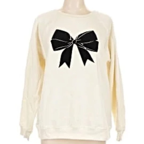 Wallflower Sweaters - Wallflower White Sweatshirt with Black Trim